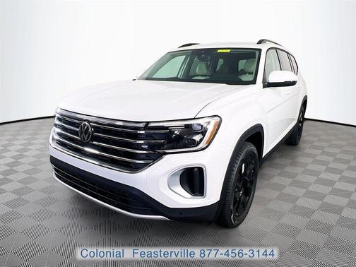 Opal White Pearl 2026 Volkswagen Atlas 2.0T SE W/TECHNOLOGY