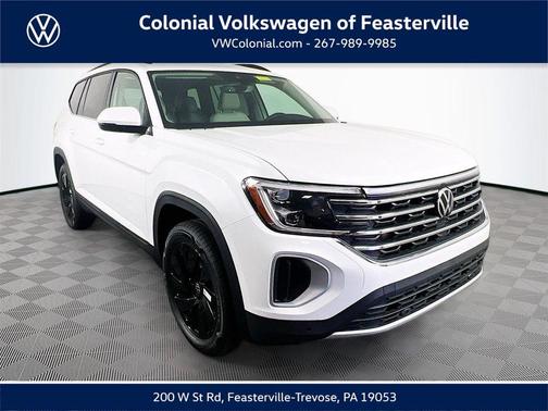 Opal White Pearl 2026 Volkswagen Atlas 2.0T SE W/TECHNOLOGY