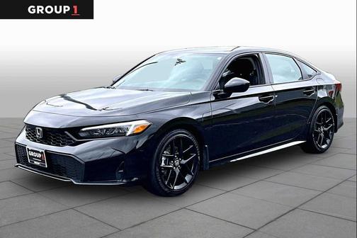 Crystal Black Pearl 2025 Honda Civic Hybrid Sport