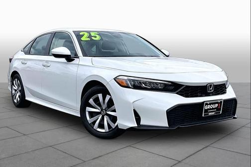 Platinum White Pearl 2025 Honda Civic LX