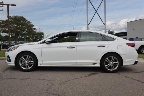 Quartz White Pearl 2018 Hyundai SONATA Sport+