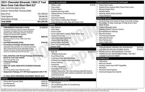 Cherry Red Tintcoat 2021 Chevrolet Silverado 1500 LT Trail Boss