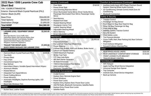 Diamond Black 2022 RAM 1500 Laramie
