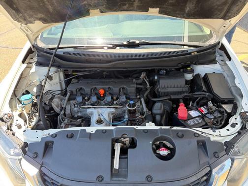 White 2015 Honda Civic LX
