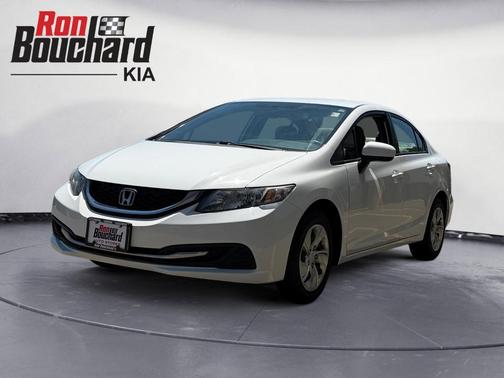White 2015 Honda Civic LX