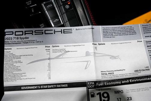 2023 Porsche 718 Spyder Roadster