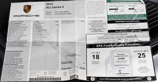 2010 Porsche 911 911 Carrera S