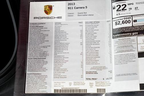 2013 Porsche 911 911 Carrera S
