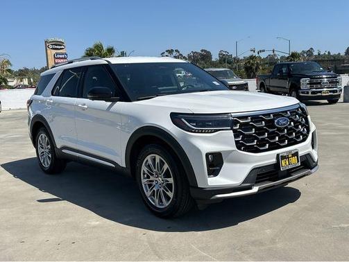 White 2026 Ford Explorer Platinum
