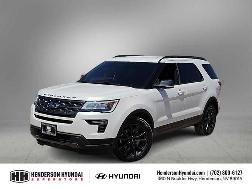 White Platinum Tri-Coat Metallic 2018 Ford Explorer XLT