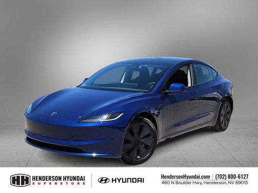 Blue 2025 Tesla Model 3 Long Range