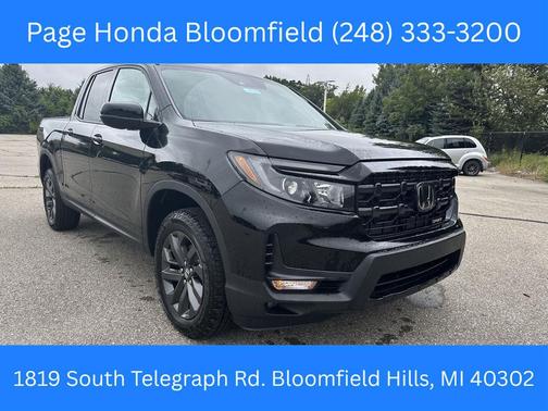 Crystal Black Pearl 2026 Honda Ridgeline Sport