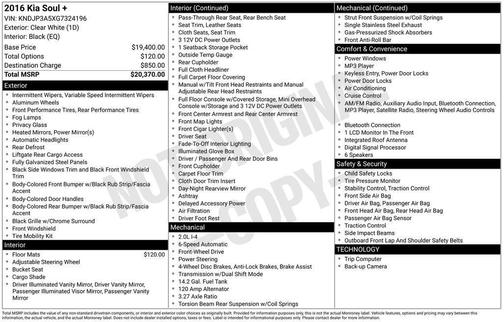 Clear White 2016 Kia Soul +