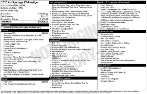 2026 Kia Sportage SX-Prestige