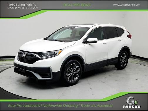 White 2020 Honda CR-V EX-L