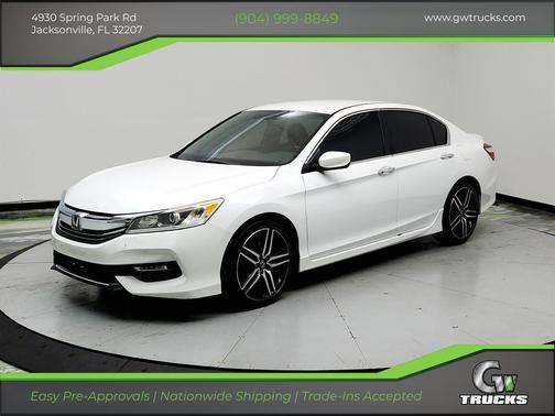 White 2017 Honda Accord Sport