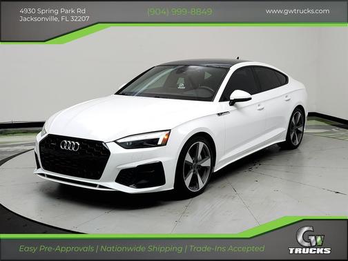 White 2021 Audi A5 Sportback 45 S Line Prestige