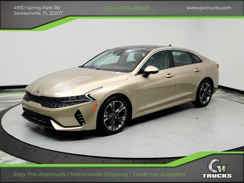 Tan 2021 Kia K5 EX