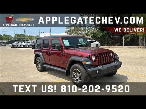 Maroon 2022 Jeep Wrangler Unlimited Sport