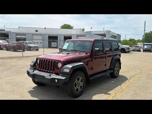 Maroon 2022 Jeep Wrangler Unlimited Sport