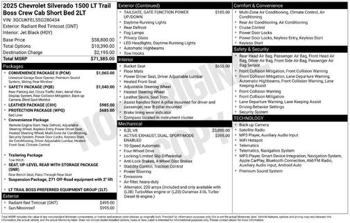 Radiant Red 2025 Chevrolet Silverado 1500 LT Trail Boss