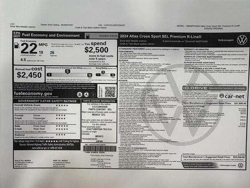 2024 Volkswagen Atlas Cross Sport 2.0T SEL Premium