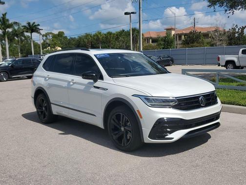 Opal White Pearl 2024 Volkswagen Tiguan 2.0T SE R-Line Black
