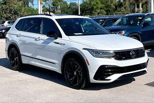 Opal White Pearl 2023 Volkswagen Tiguan 2.0T SE R-Line Black