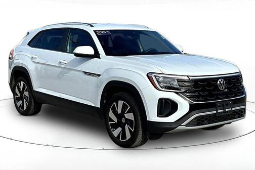 Pure White 2025 Volkswagen Atlas Cross Sport 2.0T SE w/Technology 4MOTION