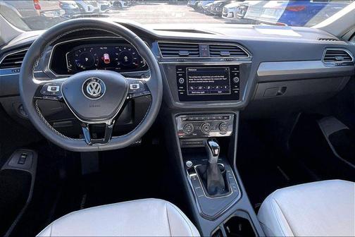 Pure White 2021 Volkswagen Tiguan 2.0T SE R-Line Black