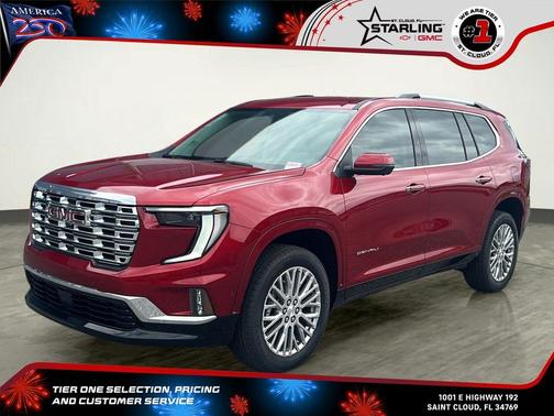 Volcanic Red 2026 GMC Acadia Denali