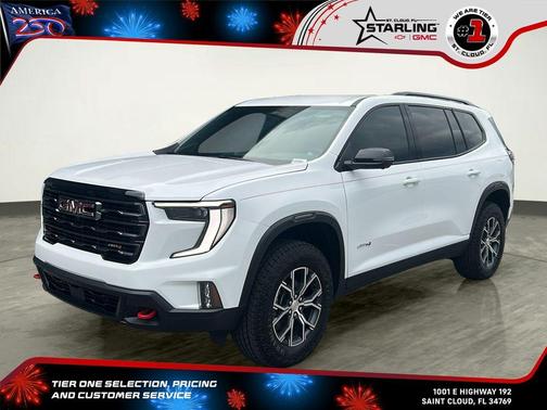 Summit White 2026 GMC Acadia AT4