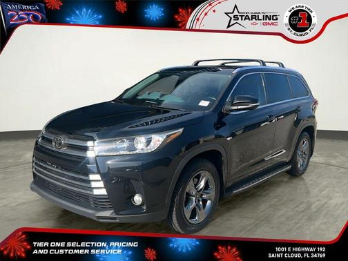 Midnight Black Metallic 2018 Toyota Highlander Limited Platinum