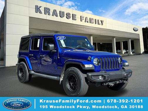Ocean Blue Metallic 2018 Jeep Wrangler Unlimited SAHARA SUV