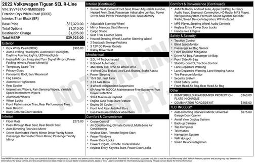 2022 Volkswagen Tiguan 2.0T SEL R-Line