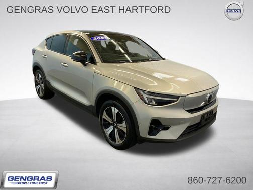 Silver 2023 Volvo C40 Recharge Pure Electric Twin Plus