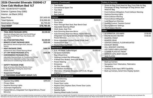 2026 Chevrolet Silverado 3500 LT
