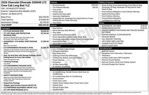 2026 Chevrolet Silverado 3500 LTZ