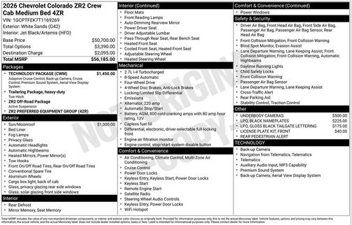 2026 Chevrolet Colorado ZR2