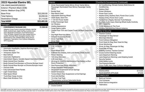Phantom Black 2023 Hyundai ELANTRA SEL