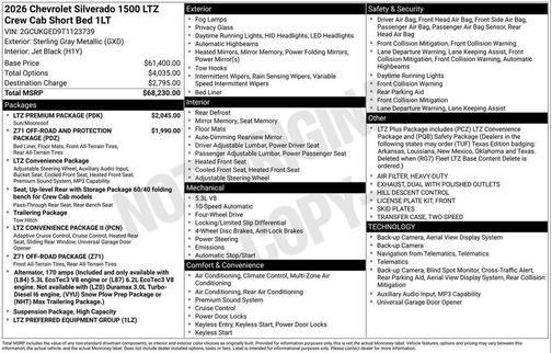2026 Chevrolet Silverado 1500 LTZ