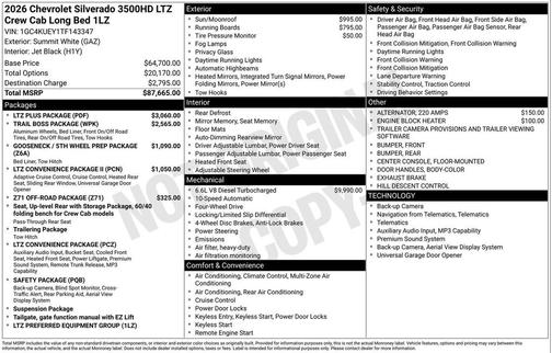 2026 Chevrolet Silverado 3500 LTZ