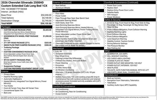2026 Chevrolet Silverado 2500 Custom