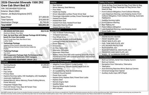 2026 Chevrolet Silverado 1500 ZR2