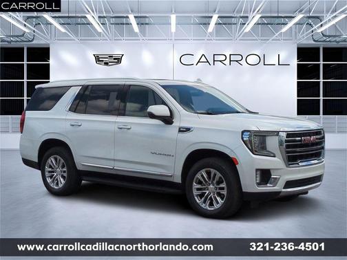 White Frost Tri-Coat 2021 GMC Yukon SLT
