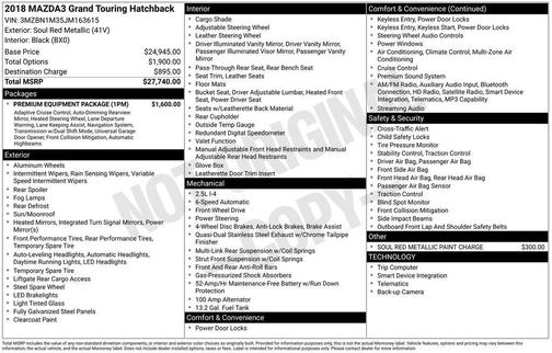 2018 Mazda Mazda3 Grand Touring