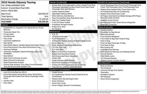 2024 Honda Odyssey Touring