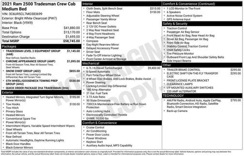 2021 RAM 2500 Tradesman