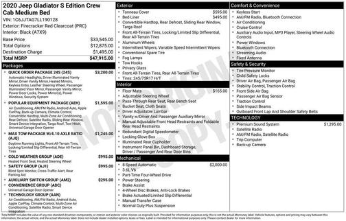 2020 Jeep Gladiator Sport