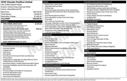 2020 Chrysler Pacifica Limited